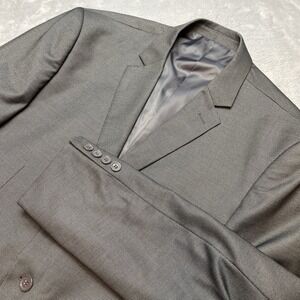 Alain Dupetit Paris Blazer Jacket Mens 44R/38W Gray Birdeye 2 Button Double Vent